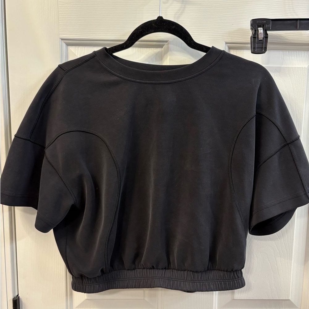 Lululemon Black Softstream crop top